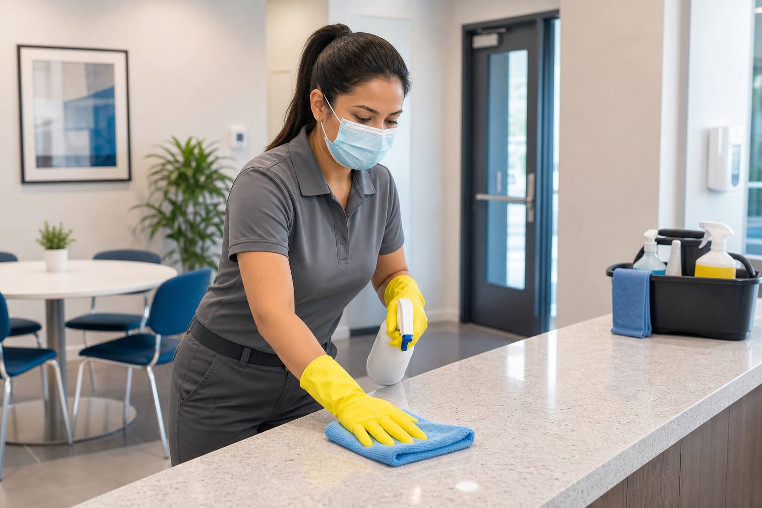 Sanitization and disinfection service for high-touch surfaces