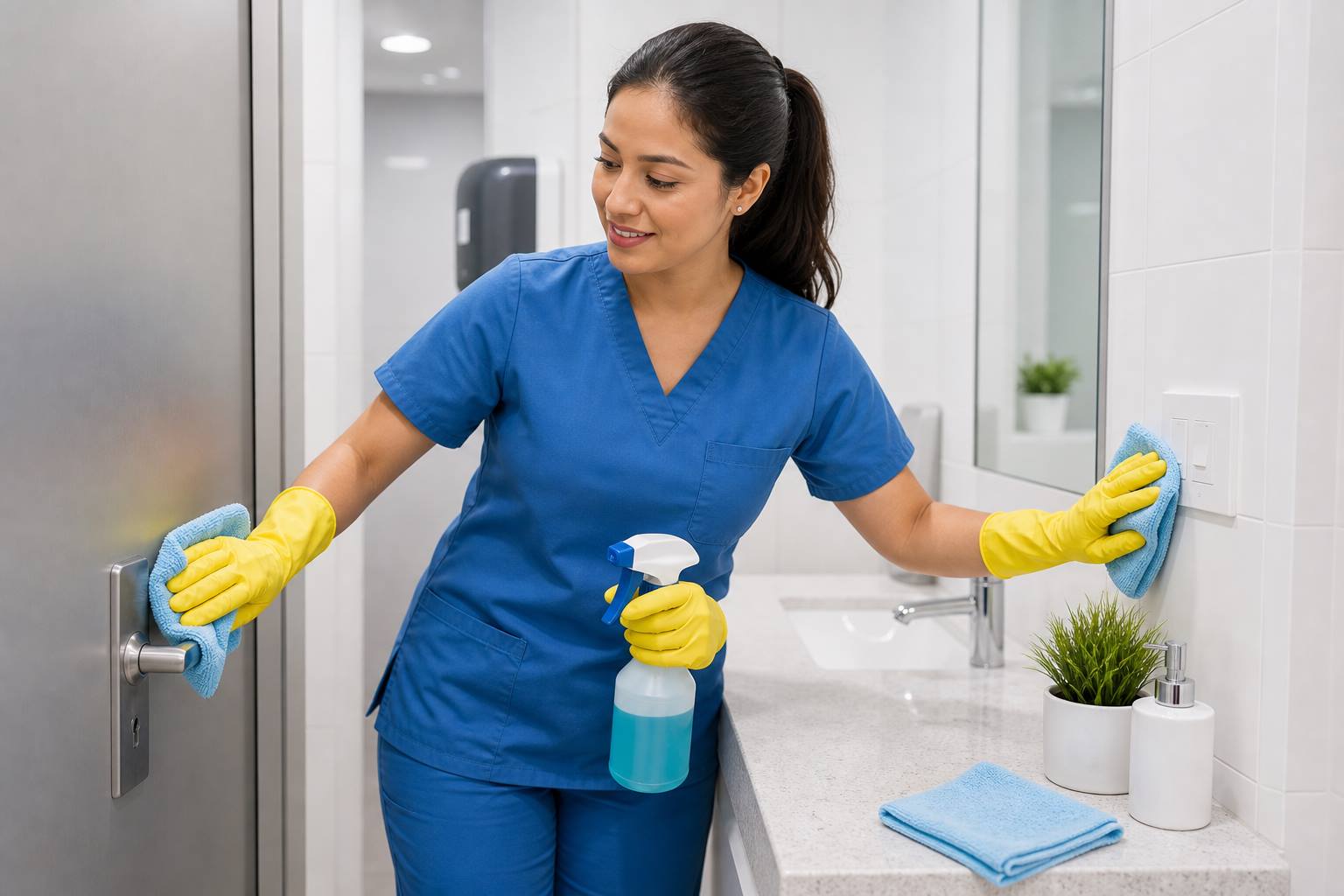 Sanitization and disinfection service for high-touch surfaces